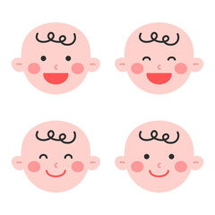 아기 얼굴 아이콘