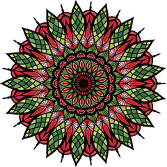 Foral Mandola Pattern Style Flowers Gentle. Hand-drawing Seamless Pattern Design Background.Geometry Seamless Pattern Ethnic Indian Asia Ornament Flowers,Flower Colorful.