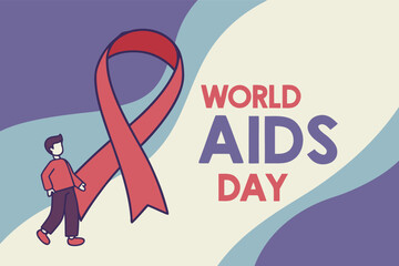 World Aids Day Banner Design,
Red Ribbon Aids Awareness Background,
World Aids Day Illustration,