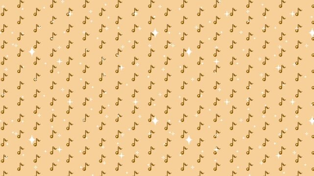 Pixel art eighth note pattern Looping animated background. 1080P (8)