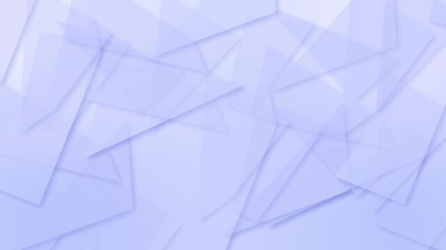 Light blue abstract background of looping animated triangles. Calm, monochrome, light animated background. Corporate concept. Modern background loop animation. Looped motion