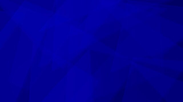 Abstract dark blue background with triangles. Blue of looping animated geometric shapes. Calm, monochrome, dark animated background. Corporate concept. Modern background loop animation.