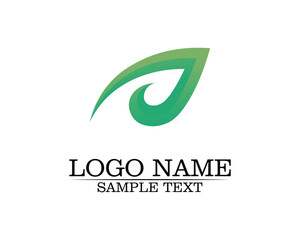 Obraz premium Tree leaf vector logo design, eco-friendly concept.