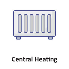 Central heating Vector icon which can easily modify or edit