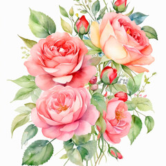 bouquet of pink roses