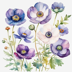 watercolor flowers background