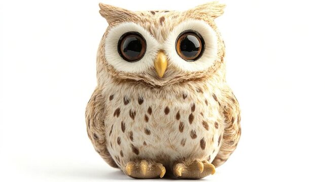 A close-up shot of an owl figurine against a plain white background