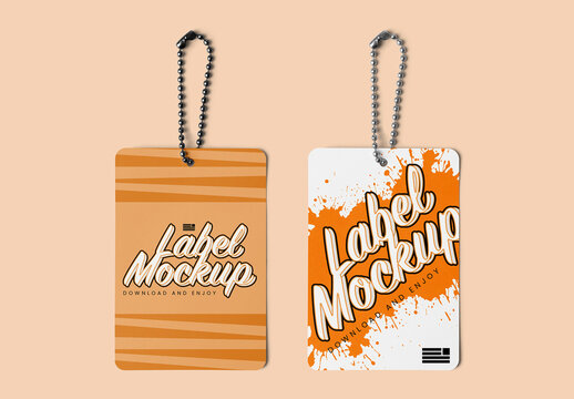 Label with Chain Mockups