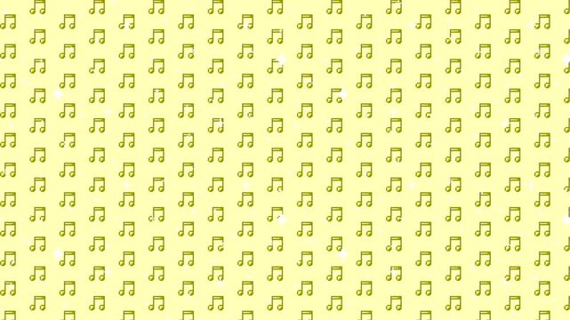 Pixel art eighth notes pattern Looping animated background. 1080P (3)