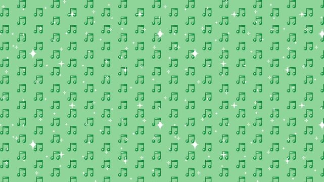Pixel art eighth notes pattern Looping animated background. 1080P (5)