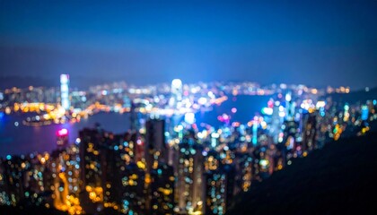 Obraz premium bokeh city