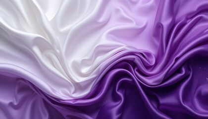 Obraz premium white purple abstract background. Silk satin velvet fabric. Elegant luxury rich