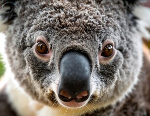 Obraz premium Close-up koala face, soft fur