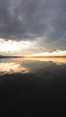 Fototapeta premium Scenic View of Calm Ocean at Sunset