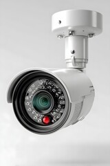 3D home security camera isolated on white background