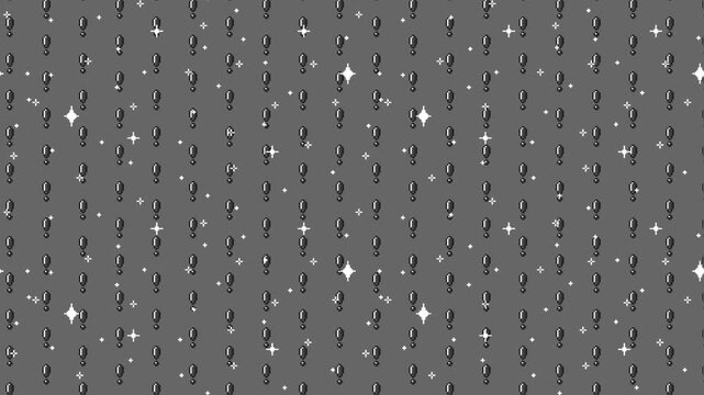 Pixel art exclamation mark pattern Looping animated background. 1080P (6)