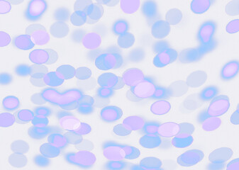 Dreamy deep blue and purple bokeh lights abstract background for digital art and design projects on transparent background