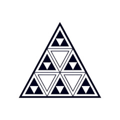 Geometric triangle pattern vector design with abstract symmetry