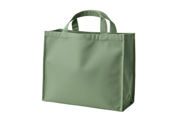 Reusable green shopping bag isolated on white, eco-friendly tote bag for groceries and sustainable lifestyle PNG
