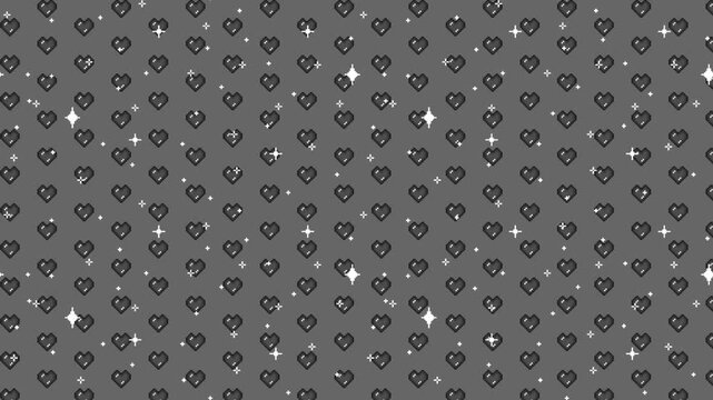 Pixel art heart pattern Looping animated background. 1080P (6)