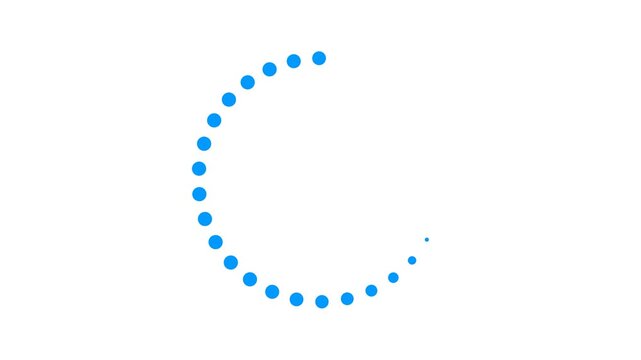 Loading animation, spinner icon buffering Animation. Transparent background 