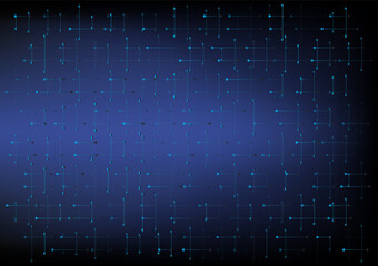 Line and dot form to square shape, space abstract background.