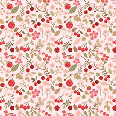 Boho Berry Harvest Seamless Pattern