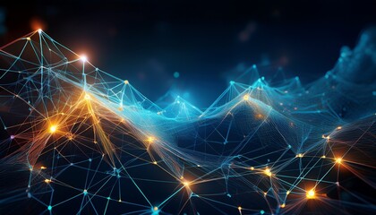 abstract background of plexus net with connected lines and points