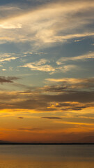 Dramatic Sunset Over Calm Water