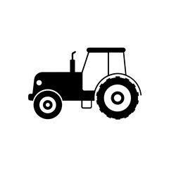 Obraz premium Black tractor icon vector