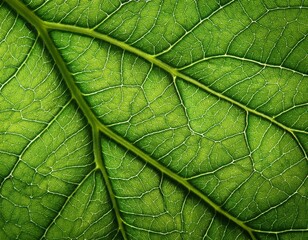 extreme close up texture of green leaf veins