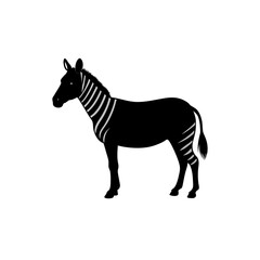 Obraz premium Black zebra vector illustration