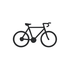 Obraz premium Simple Bicycle Icon Silhouette Vector Graphic Illustration for Cycling and Urban Transportation