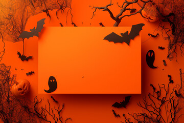 Halloween greeting card mockup