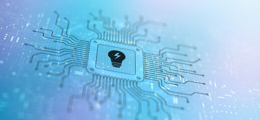 Innovation Driving Change Illustrated on a Processor.