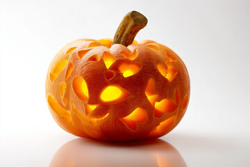 halloween pumpkin isolated on white
