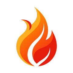 Stylized flame icon with warm orange and red hues