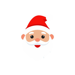 Illustration of a santa claus head design on transparent background