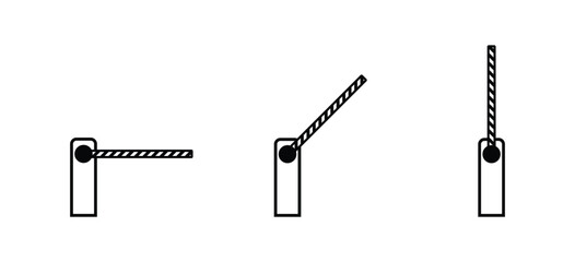 barrier position, set of illustrations open and closed