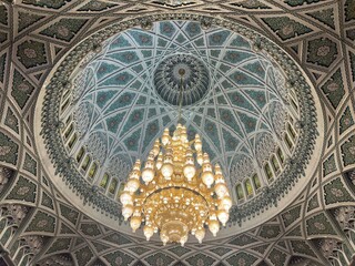 Inside the Sultan Qaboos Grand Mosque