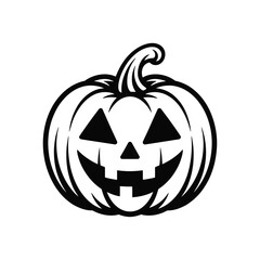 Classic jack o lantern halloween pumpkin carving outline