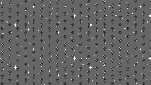 Pixel art question mark pattern Looping animated background. 1080P (6)