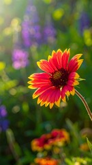 Vibrant flower in garden