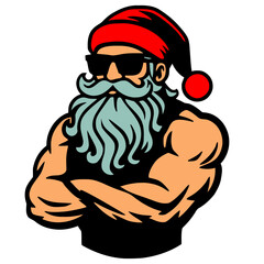 muscular ,santa ,claus