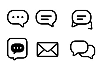 Variety of speech bubbles illustrating different types of communication and conversation in modern design