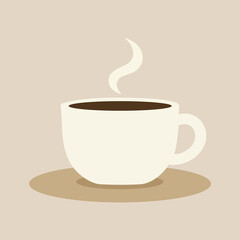 flat vector cup of coffee
