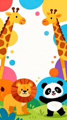Naklejka premium A bright and colorful abstract background, the colors are vivid and playful, creating a joyful and fun environment for children’s products.