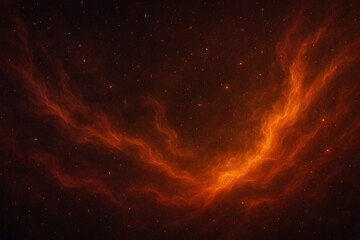 Obraz premium Cosmic Abstract Background with Warm Red and Orange Nebula