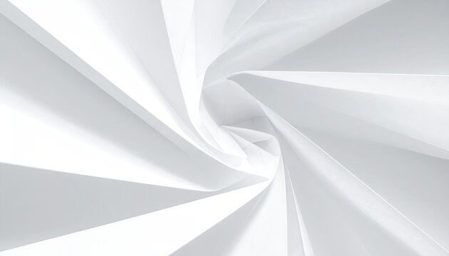 Swirling white paper abstract design for background use as a graphic element