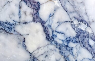 Obraz premium Close-up of white marble stone with blue and purple veins